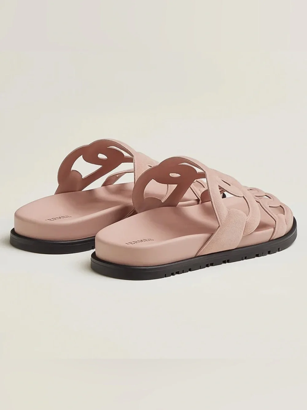 Hermes extra sandals in pink blush suede size 38 - Picture 4 of 5
